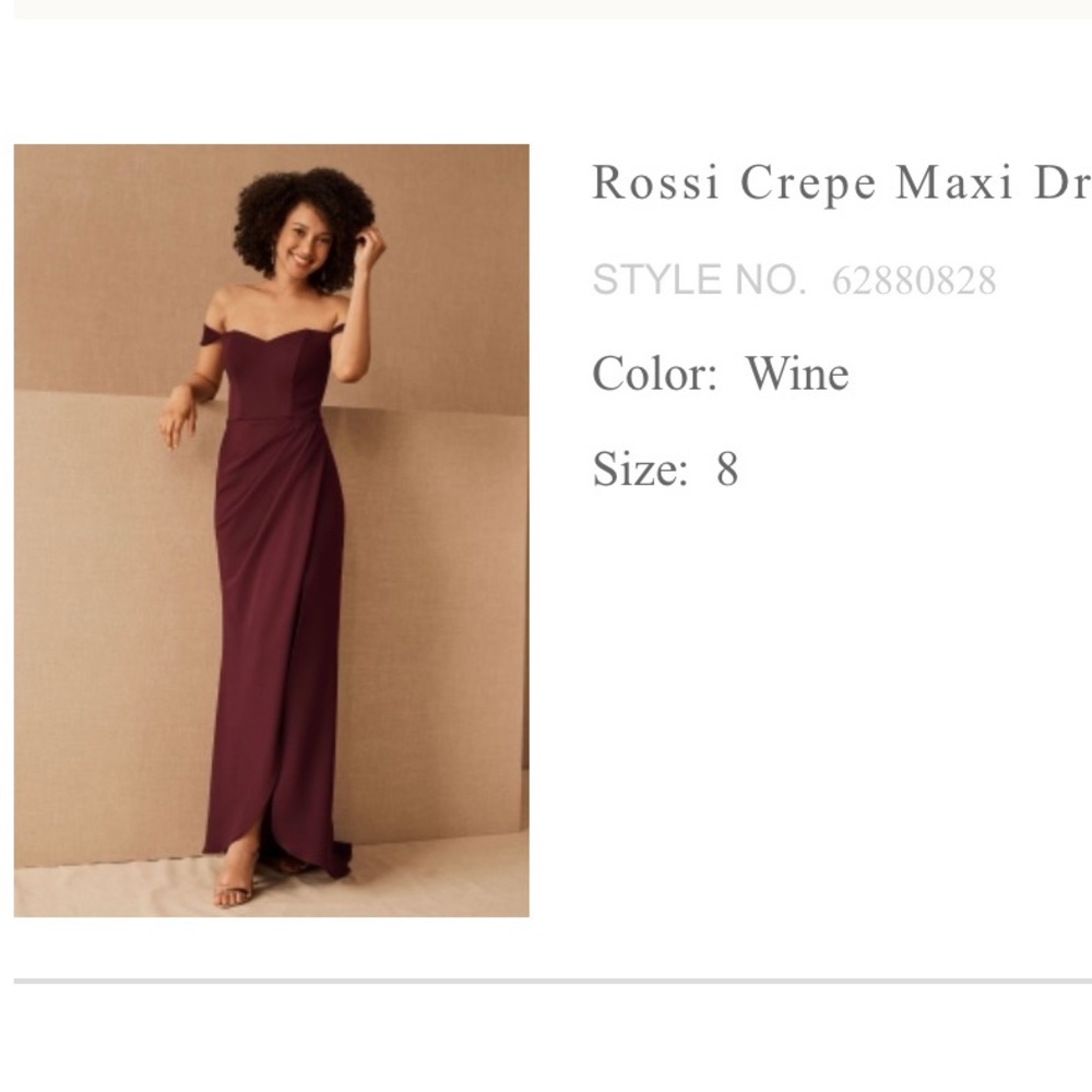 BHLDN Rossi Crepe Maxi Dress - Bridesmaid dress or Black Tie dress
